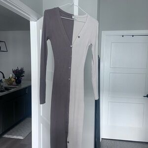 Two-Tone Abercrombie & Fitch Button-Up Dress small
